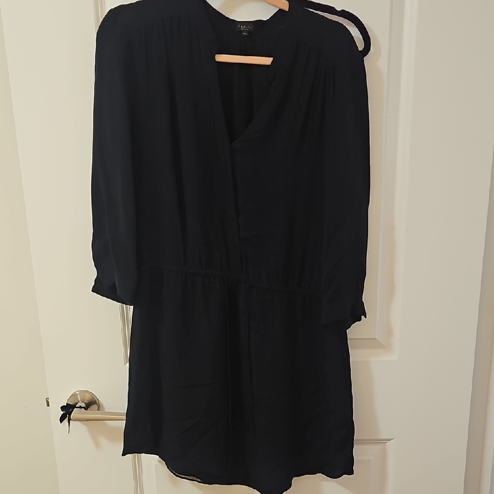 Aritzia Babaton Black Silk Dress